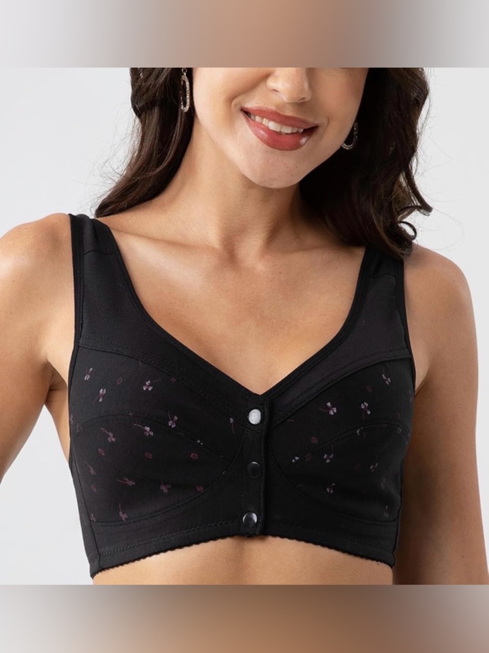 Numgug Daisy Bras for Comfort Soft Breathable Wireless Front Closure size 38
